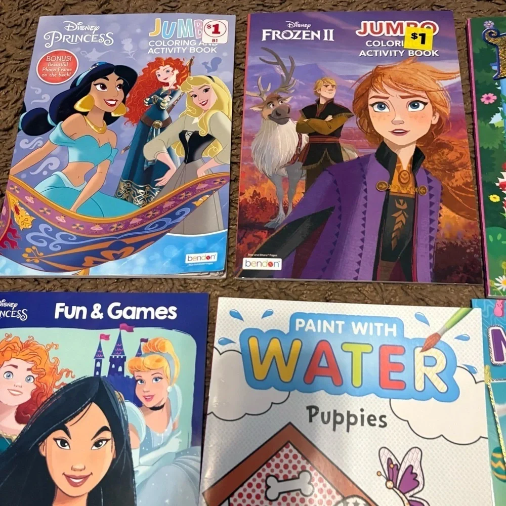 Disney Princess Frozen Activity Book Set NEW Coloring Easter Bunny Faces